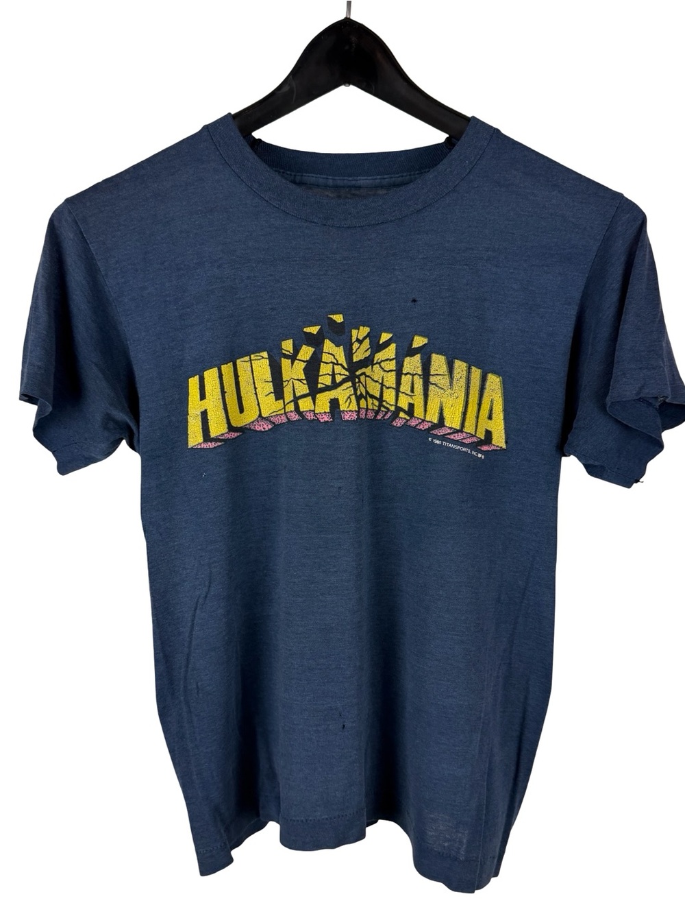 Vintage 1986 Titan Sports WWF Hulk Hogan Hulkamania Wrestling Shirt Size S